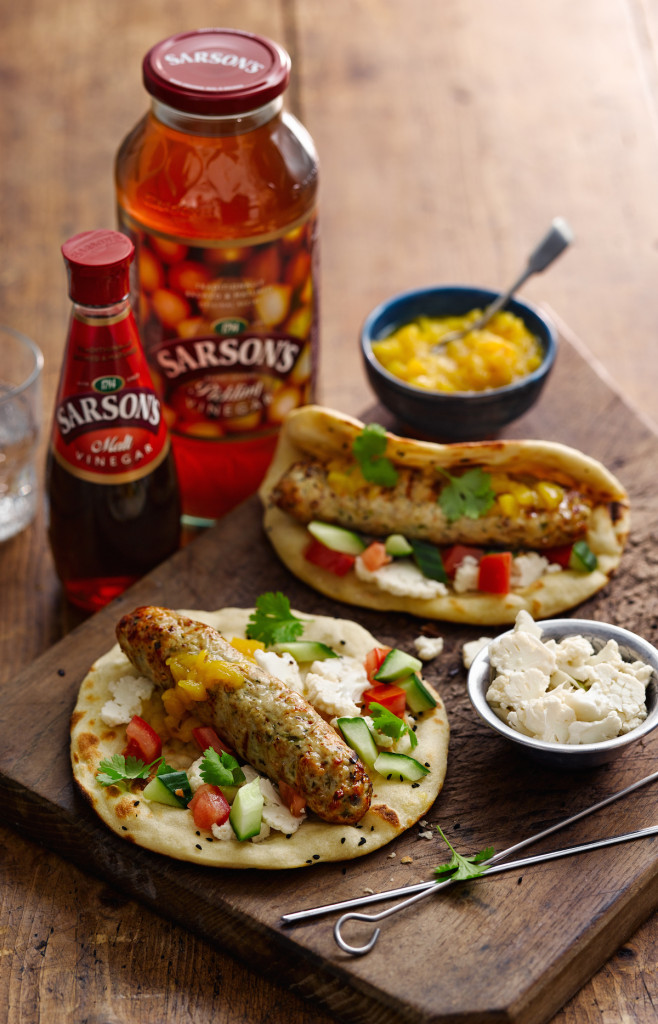 Chicken Seekh Kebab with Malted Mango Chutney